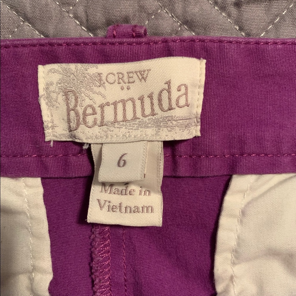 J Crew purple shorts, sz 6